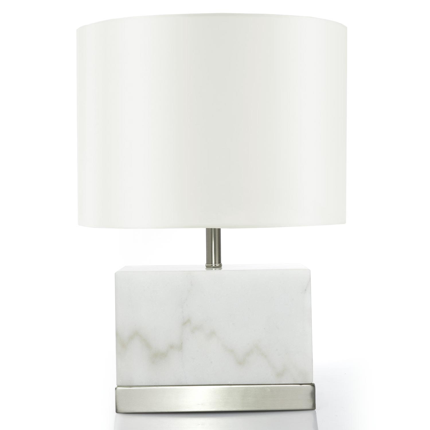 Elgira Tischlampe aus weißem Marmor
