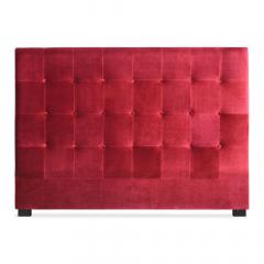 Tête de lit capitonnée pour lit au sommier de taille standard 160cm Luxor velours Rouge