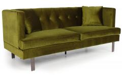 Vincennes 3-Sitzer Sofa mit Samtbezug Khaki